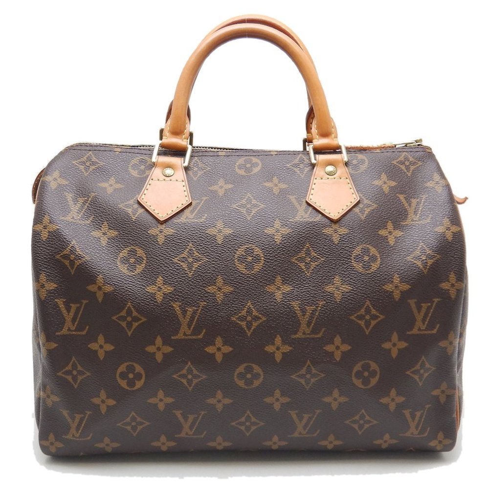 Louis Vuitton Monogram Speedy 30 Handbag Brown